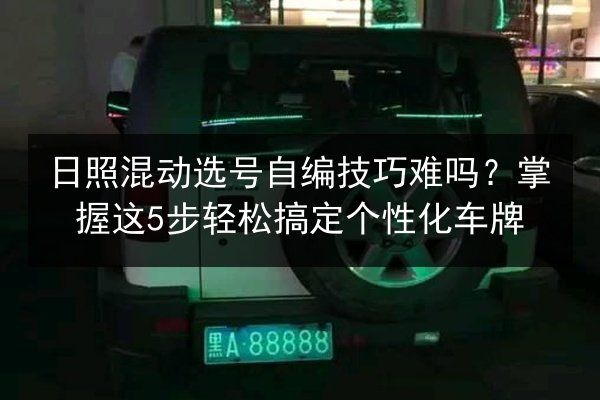 日照混动选号自编技巧难吗?掌握这5步轻松搞定个性化车牌 第2张 日照混动选号自编技巧难吗?掌握这5步轻松搞定个性化车牌 第2张