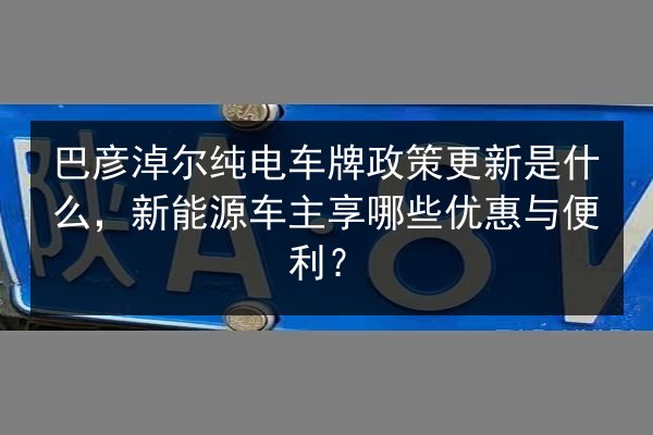 巴彦淖尔纯电车牌政策更新是什么,新能源车主享哪些优惠与便利? 第3张 巴彦淖尔纯电车牌政策更新是什么,新能源车主享哪些优惠与便利? 第3张