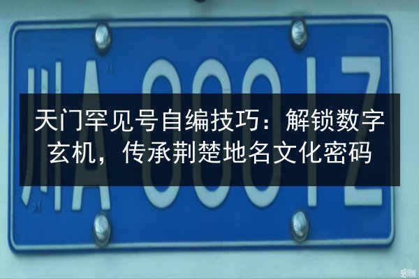 天门罕见号自编技巧：解锁数字玄机，传承荆楚地名文化密码 第2张