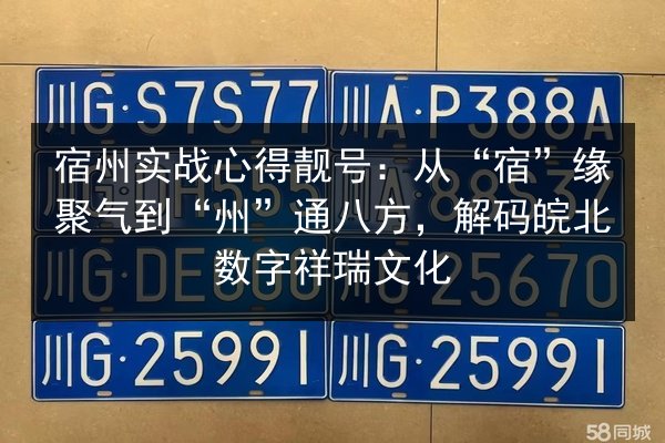 宿州实战心得靓号:从“宿”缘聚气到“州”通八方,解码皖北数字祥瑞文化 第2张 宿州实战心得靓号:从“宿”缘聚气到“州”通八方,解码皖北数字祥瑞文化 第2张