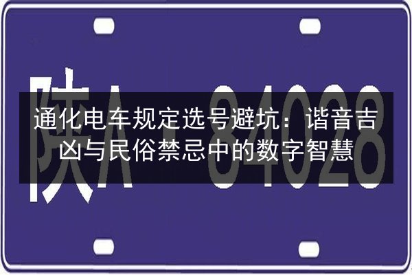 通化电车规定选号避坑:谐音吉凶与民俗禁忌中的数字智慧 第2张 通化电车规定选号避坑:谐音吉凶与民俗禁忌中的数字智慧 第2张