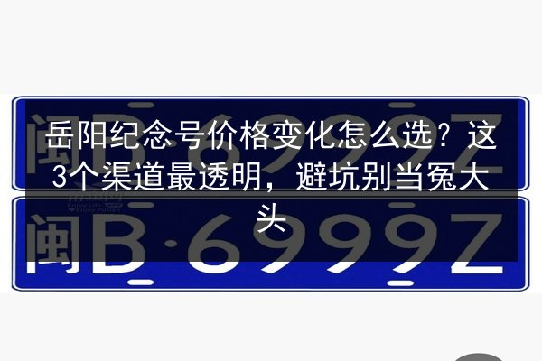 岳阳纪念号价格变化怎么选？这3个渠道最透明，避坑别当冤大头