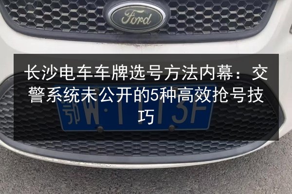 长沙电车车牌选号方法内幕：交警系统未公开的5种高效抢号技巧