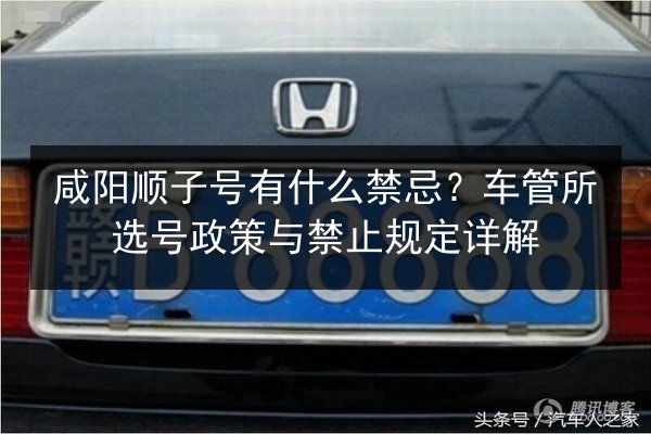 咸阳顺子号有什么禁忌？车管所选号政策与禁止规定详解