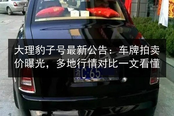 大理豹子号最新公告：车牌拍卖价曝光，多地行情对比一文看懂