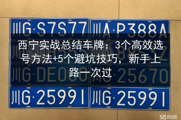 西宁实战总结车牌：3个高效选号方法+5个避坑技巧，新手上路一次过 第2张