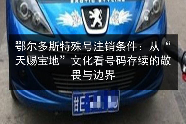 鄂尔多斯特殊号注销条件:从“天赐宝地”文化看号码存续的敬畏与边界 第3张 鄂尔多斯特殊号注销条件:从“天赐宝地”文化看号码存续的敬畏与边界 第3张