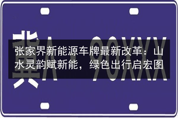 张家界新能源车牌最新改革：山水灵韵赋新能，绿色出行启宏图 第2张