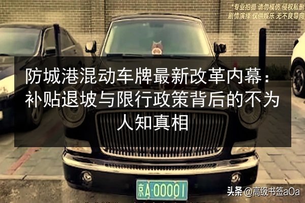 防城港混动车牌最新改革内幕:补贴退坡与限行政策背后的不为人知真相 第2张 防城港混动车牌最新改革内幕:补贴退坡与限行政策背后的不为人知真相 第2张