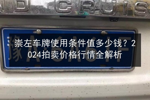 崇左车牌使用条件值多少钱？2024拍卖价格行情全解析