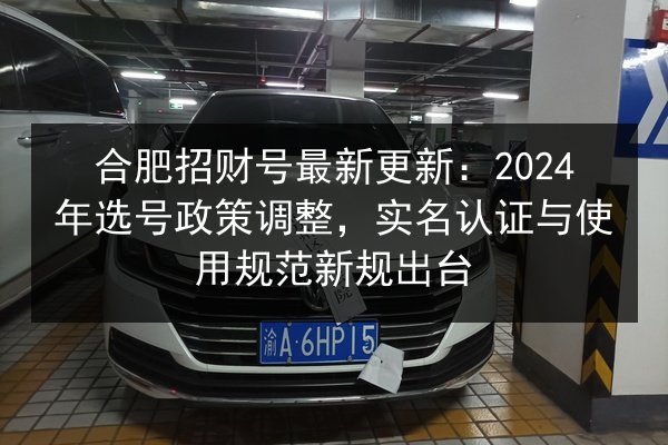 合肥招财号最新更新:2024年选号政策调整,实名认证与使用规范新规出台 第2张 合肥招财号最新更新:2024年选号政策调整,实名认证与使用规范新规出台 第2张