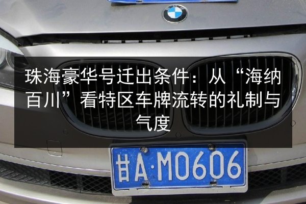 珠海豪华号迁出条件:从“海纳百川”看特区车牌流转的礼制与气度 第2张 珠海豪华号迁出条件:从“海纳百川”看特区车牌流转的礼制与气度 第2张