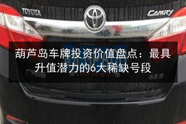 葫芦岛车牌投资价值盘点：最具升值潜力的6大稀缺号段