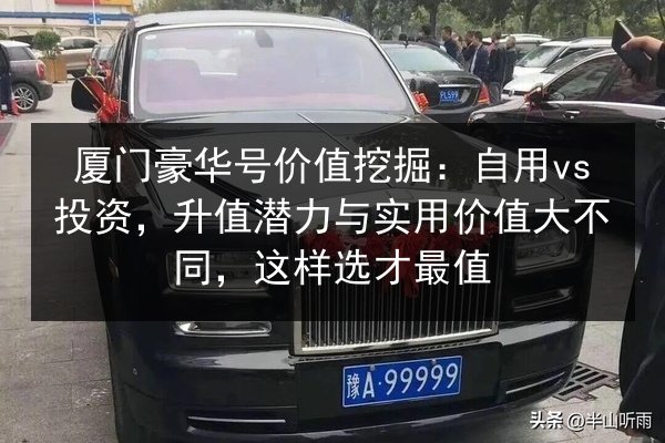 厦门豪华号价值挖掘:自用vs投资,升值潜力与实用价值大不同,这样选才最值 第3张 厦门豪华号价值挖掘:自用vs投资,升值潜力与实用价值大不同,这样选才最值 第3张