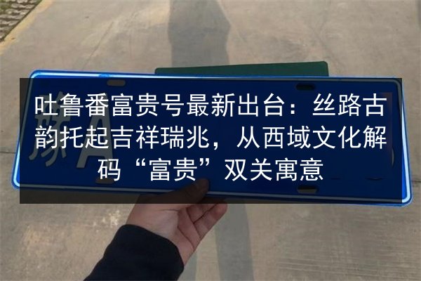 吐鲁番富贵号最新出台:丝路古韵托起吉祥瑞兆,从西域文化解码“富贵”双关寓意 第3张 吐鲁番富贵号最新出台:丝路古韵托起吉祥瑞兆,从西域文化解码“富贵”双关寓意 第3张