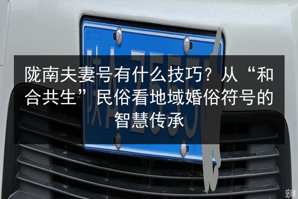 陇南夫妻号有什么技巧?从“和合共生”民俗看地域婚俗符号的智慧传承 第3张 陇南夫妻号有什么技巧?从“和合共生”民俗看地域婚俗符号的智慧传承 第3张