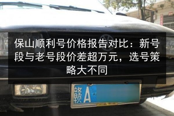 保山顺利号价格报告对比：新号段与老号段价差超万元，选号策略大不同 第2张