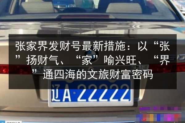 张家界发财号最新措施：以“张”扬财气、“家”喻兴旺、“界”通四海的文旅财富密码