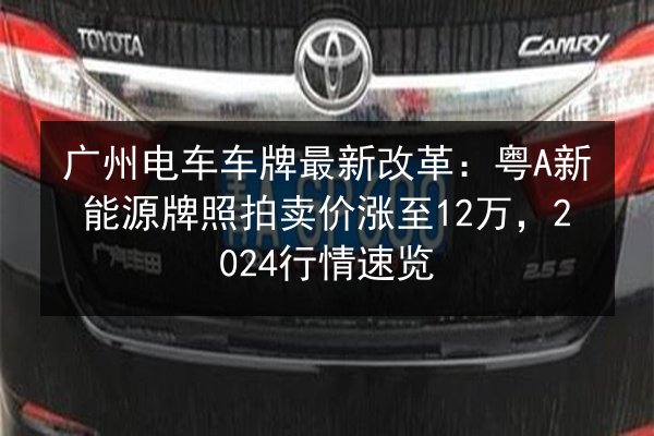 广州电车车牌最新改革:粤A新能源牌照拍卖价涨至12万,2024行情速览 第2张 广州电车车牌最新改革:粤A新能源牌照拍卖价涨至12万,2024行情速览 第2张