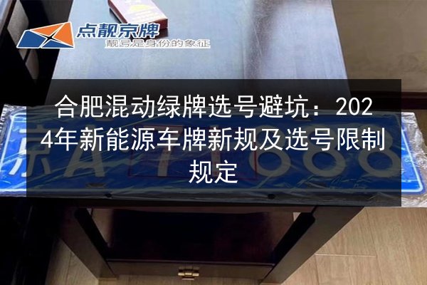 合肥混动绿牌选号避坑：2024年新能源车牌新规及选号限制规定 第3张