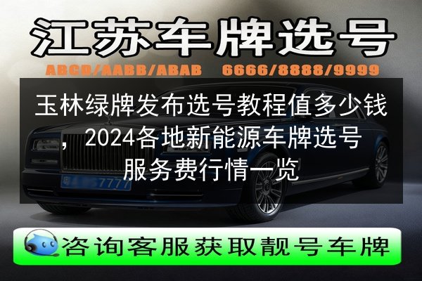 玉林绿牌发布选号教程值多少钱,2024各地新能源车牌选号服务费行情一览 第2张 玉林绿牌发布选号教程值多少钱,2024各地新能源车牌选号服务费行情一览 第2张