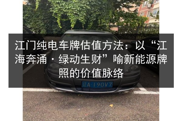 江门纯电车牌估值方法:以“江海奔涌·绿动生财”喻新能源牌照的价值脉络 第2张 江门纯电车牌估值方法:以“江海奔涌·绿动生财”喻新能源牌照的价值脉络 第2张