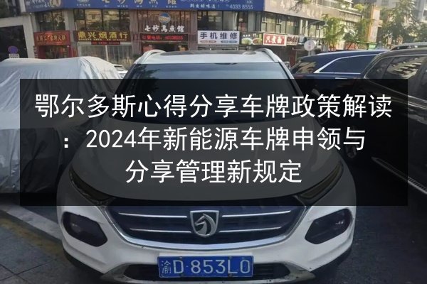 鄂尔多斯心得分享车牌政策解读：2024年新能源车牌申领与分享管理新规定
