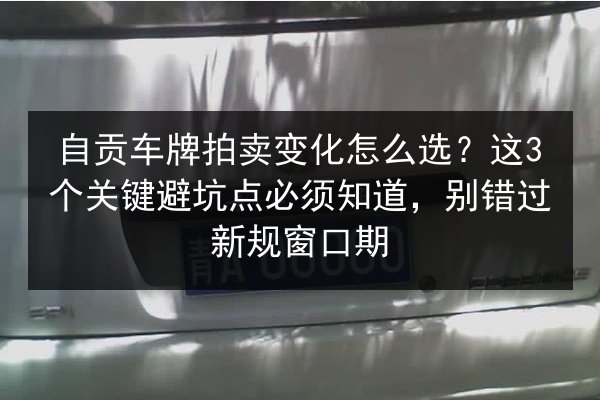 自贡车牌拍卖变化怎么选？这3个关键避坑点必须知道，别错过新规窗口期 第2张