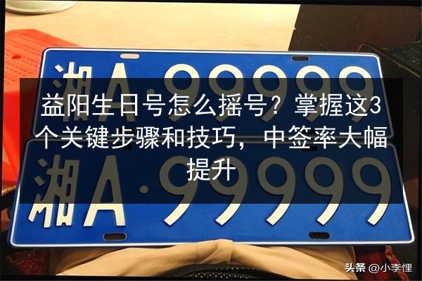 益阳生日号怎么摇号？掌握这3个关键步骤和技巧，中签率大幅提升