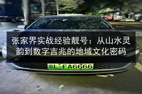 张家界实战经验靓号：从山水灵韵到数字吉兆的地域文化密码