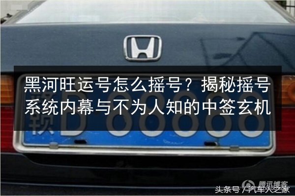 黑河旺运号怎么摇号？揭秘摇号系统内幕与不为人知的中签玄机 第3张