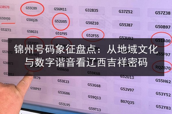 锦州号码象征盘点：从地域文化与数字谐音看辽西吉祥密码