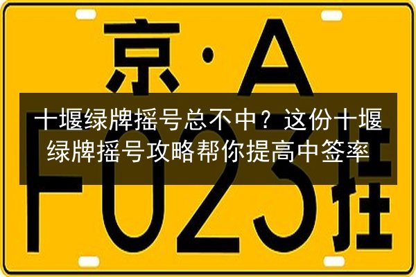 十堰绿牌摇号总不中？这份十堰绿牌摇号攻略帮你提高中签率 第2张