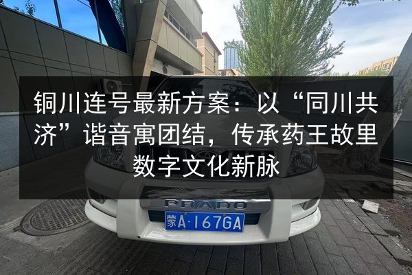铜川连号最新方案:以“同川共济”谐音寓团结,传承药王故里数字文化新脉 第2张 铜川连号最新方案:以“同川共济”谐音寓团结,传承药王故里数字文化新脉 第2张