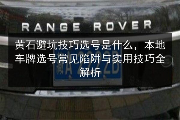 黄石避坑技巧选号是什么,本地车牌选号常见陷阱与实用技巧全解析 第3张 黄石避坑技巧选号是什么,本地车牌选号常见陷阱与实用技巧全解析 第3张