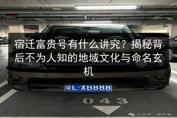 宿迁富贵号有什么讲究？揭秘背后不为人知的地域文化与命名玄机