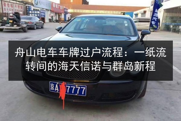 舟山电车车牌过户流程：一纸流转间的海天信诺与群岛新程 第3张