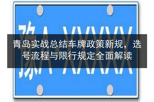 青岛实战总结车牌政策新规，选号流程与限行规定全面解读 第2张