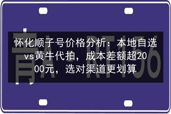 怀化顺子号价格分析：本地自选vs黄牛代拍，成本差额超2000元，选对渠道更划算 第3张