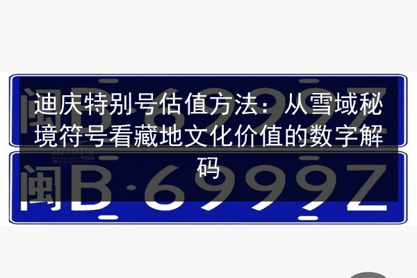 迪庆特别号估值方法：从雪域秘境符号看藏地文化价值的数字解码 第2张