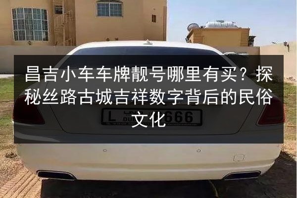 昌吉小车车牌靓号哪里有买？探秘丝路古城吉祥数字背后的民俗文化 第3张