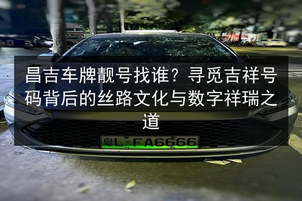 昌吉车牌靓号找谁?寻觅吉祥号码背后的丝路文化与数字祥瑞之道 第3张 昌吉车牌靓号找谁?寻觅吉祥号码背后的丝路文化与数字祥瑞之道 第3张