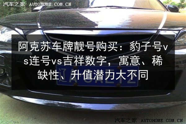 阿克苏车牌靓号购买:豹子号vs连号vs吉祥数字,寓意、稀缺性、升值潜力大不同 第2张 阿克苏车牌靓号购买:豹子号vs连号vs吉祥数字,寓意、稀缺性、升值潜力大不同 第2张