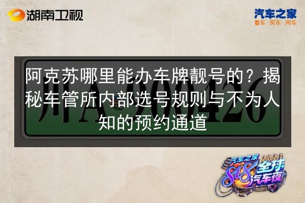 阿克苏哪里能办车牌靓号的?揭秘车管所内部选号规则与不为人知的预约通道 第2张 阿克苏哪里能办车牌靓号的?揭秘车管所内部选号规则与不为人知的预约通道 第2张
