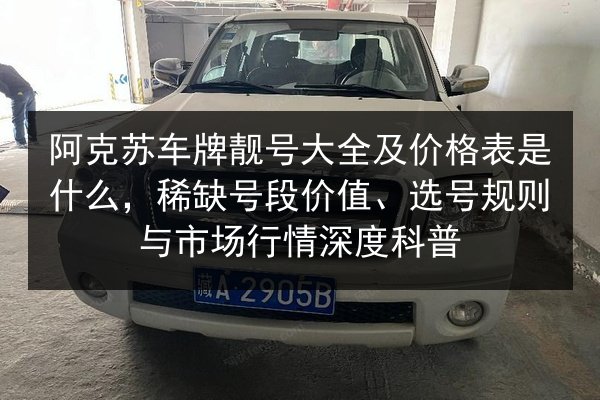 阿克苏车牌靓号大全及价格表是什么，稀缺号段价值、选号规则与市场行情深度科普 第2张