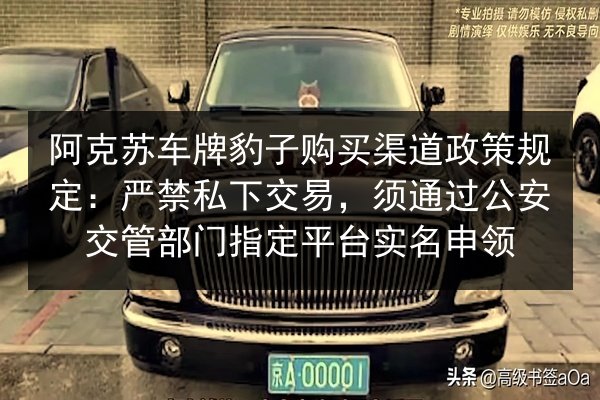 阿克苏车牌豹子购买渠道政策规定:严禁私下交易,须通过公安交管部门指定平台实名申领 第3张 阿克苏车牌豹子购买渠道政策规定:严禁私下交易,须通过公安交管部门指定平台实名申领 第3张