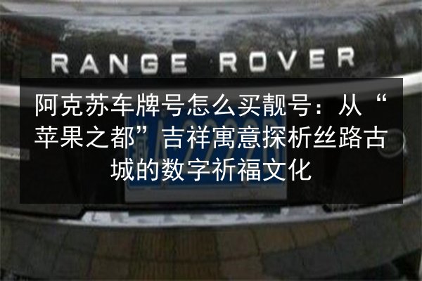 阿克苏车牌号怎么买靓号:从“苹果之都”吉祥寓意探析丝路古城的数字祈福文化 第3张 阿克苏车牌号怎么买靓号:从“苹果之都”吉祥寓意探析丝路古城的数字祈福文化 第3张
