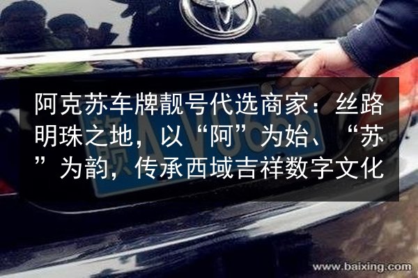 阿克苏车牌靓号代选商家:丝路明珠之地,以“阿”为始、“苏”为韵,传承西域吉祥数字文化 第3张 阿克苏车牌靓号代选商家:丝路明珠之地,以“阿”为始、“苏”为韵,传承西域吉祥数字文化 第3张