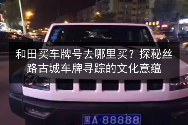 和田买车牌号去哪里买？探秘丝路古城车牌寻踪的文化意蕴 第2张