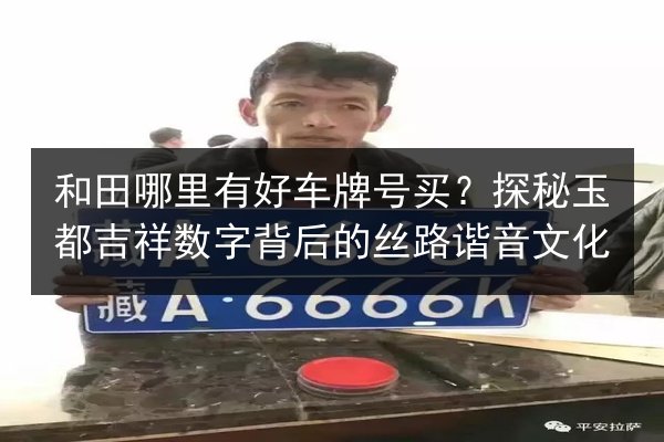 和田哪里有好车牌号买？探秘玉都吉祥数字背后的丝路谐音文化 第2张